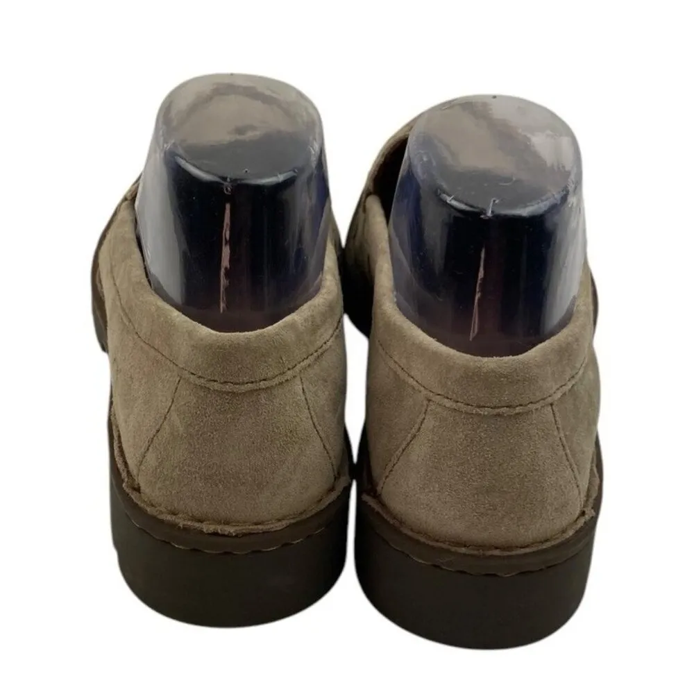 *Born Penny Loafer Women Size 9.5 Taupe Suede Leather Comfort Casual Academia Tan - Image 6