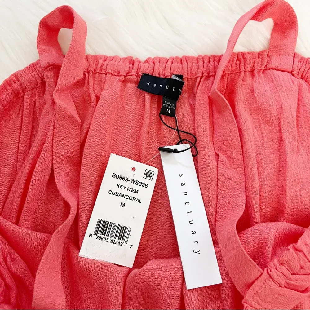 Sanctuary Coral Cold-Shoulder Top - Image 3