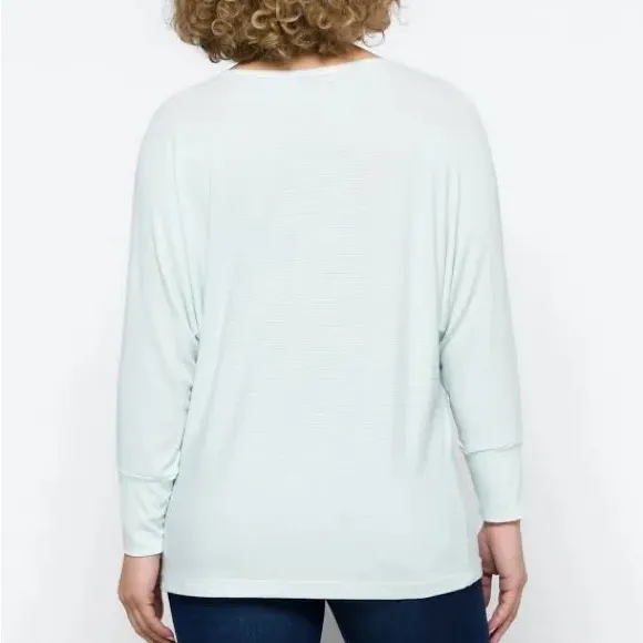 Michael Stars Joni Neck Dolman Long Sleeve Ribbed Top - Image 4