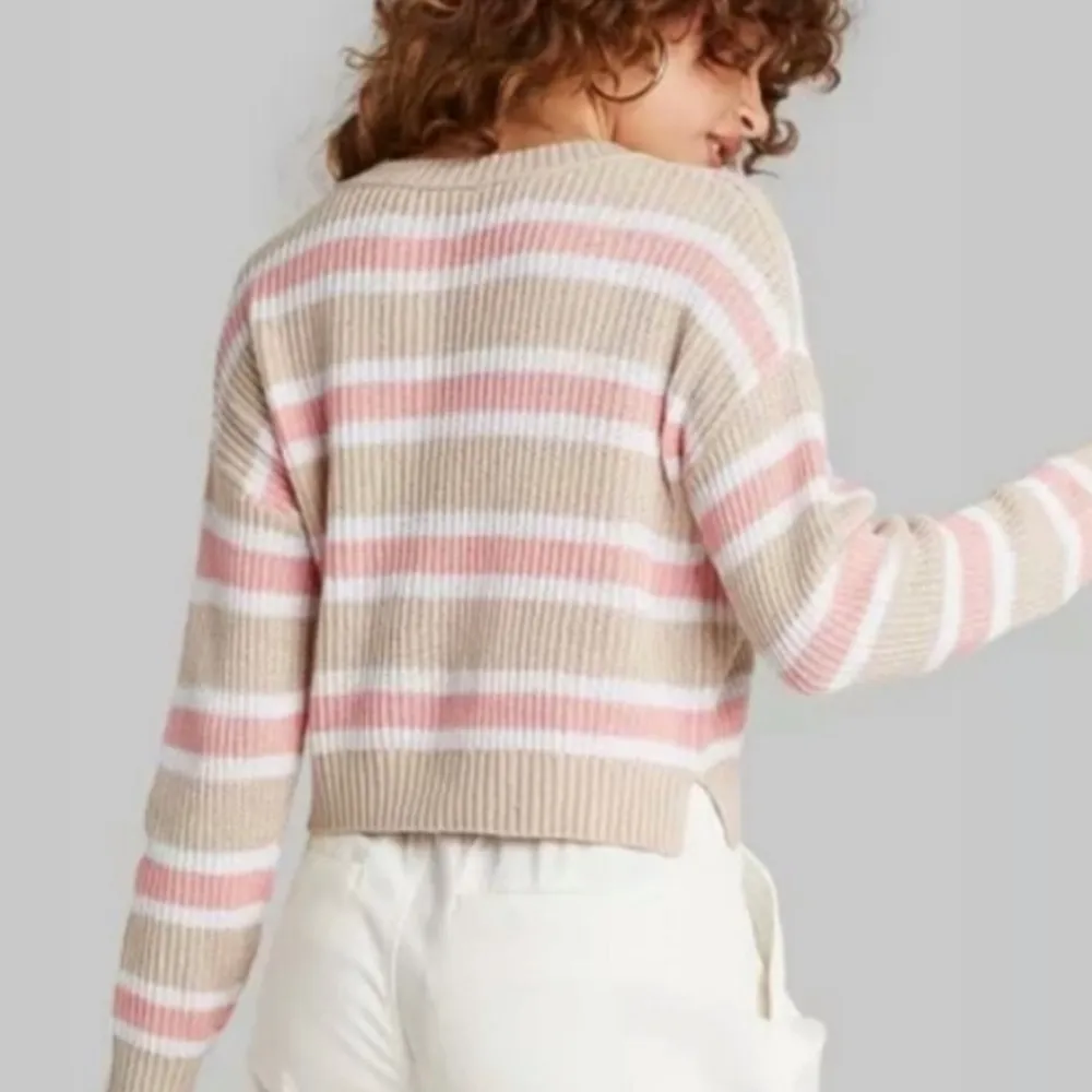 Wild Fable  Striped Cropped Sweater - Image 2