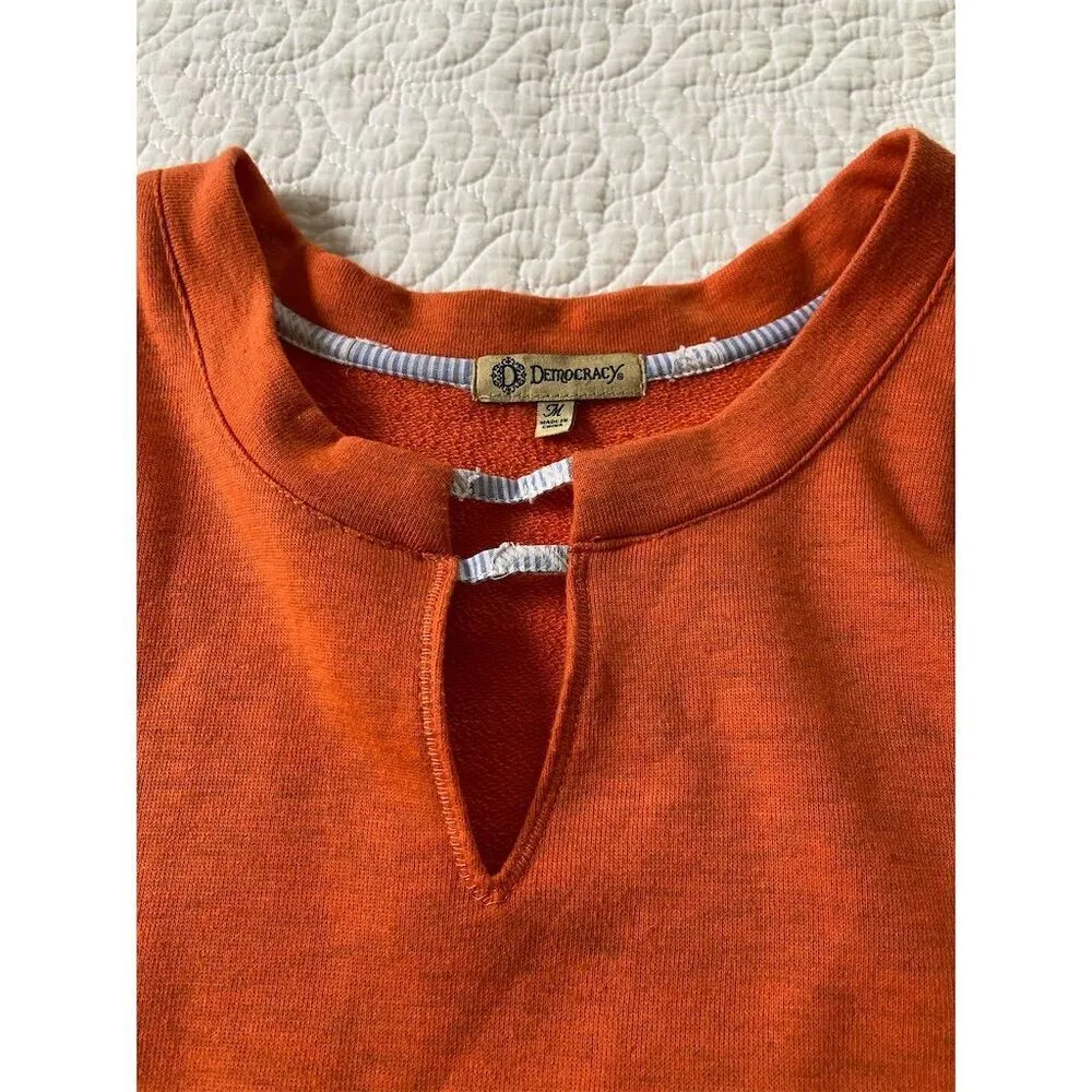 Democracy  Multicolor Seersucker Layered Top Medium 3/4 Sleeve​ - Image 6