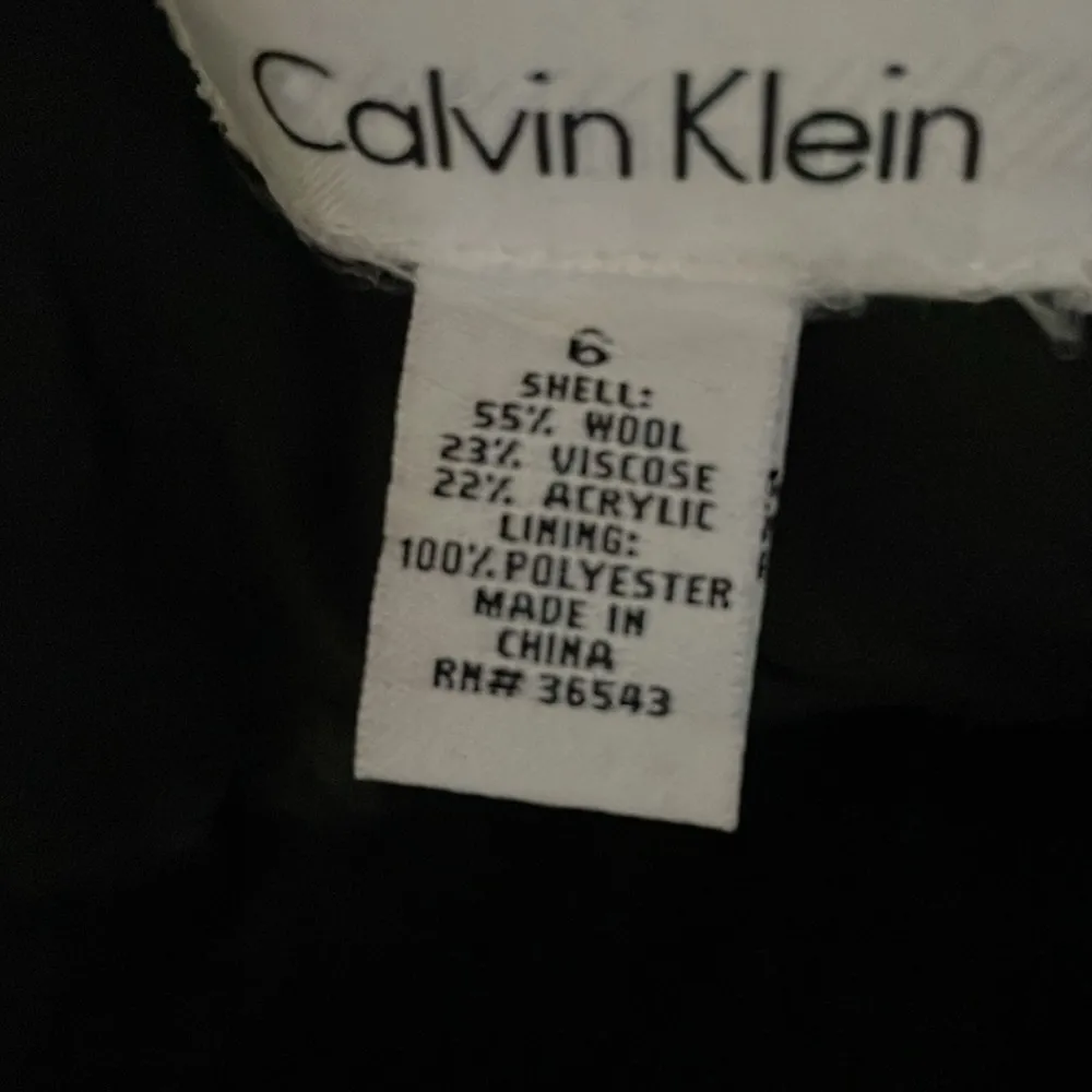 Black & White Wool Tweed Above the Knee Zip Back Skirt Size 6 - Image 5