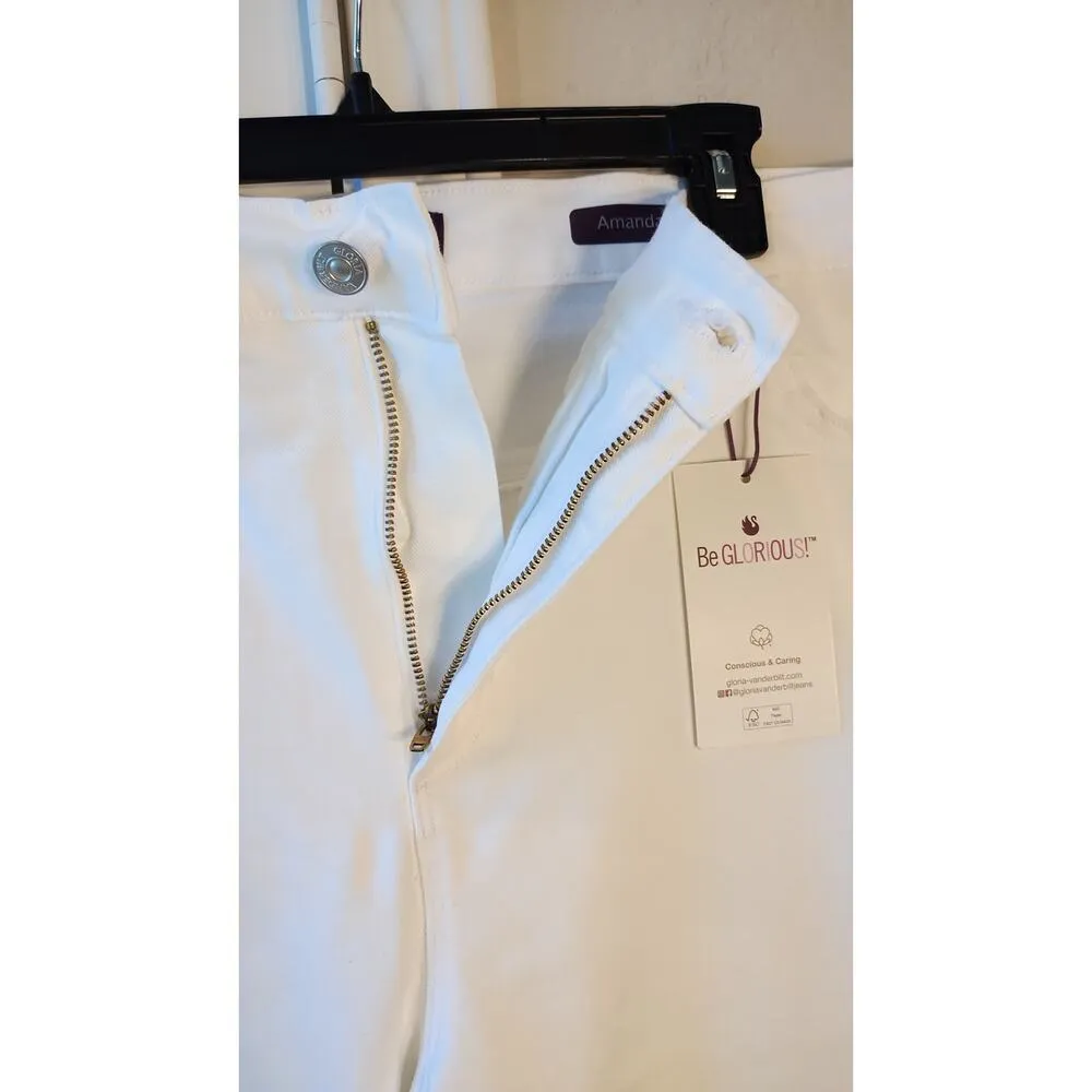 NWT Gloria Vanderbilt Amanda Slimming Jeans Women Size 24W Short Vintage White - Image 3