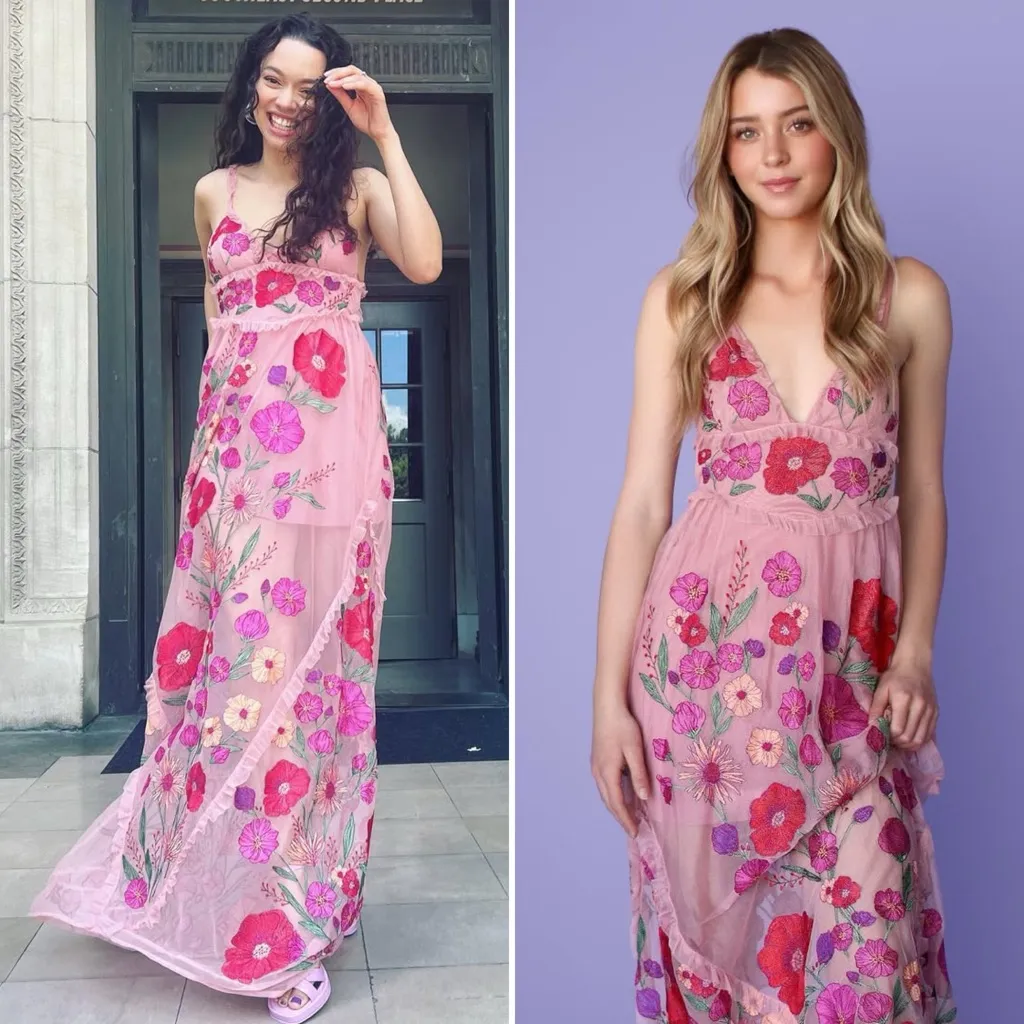 NWOT For Love & Lemons Kaylee Maxi Dress in Pink Floral Size Small - Image 13