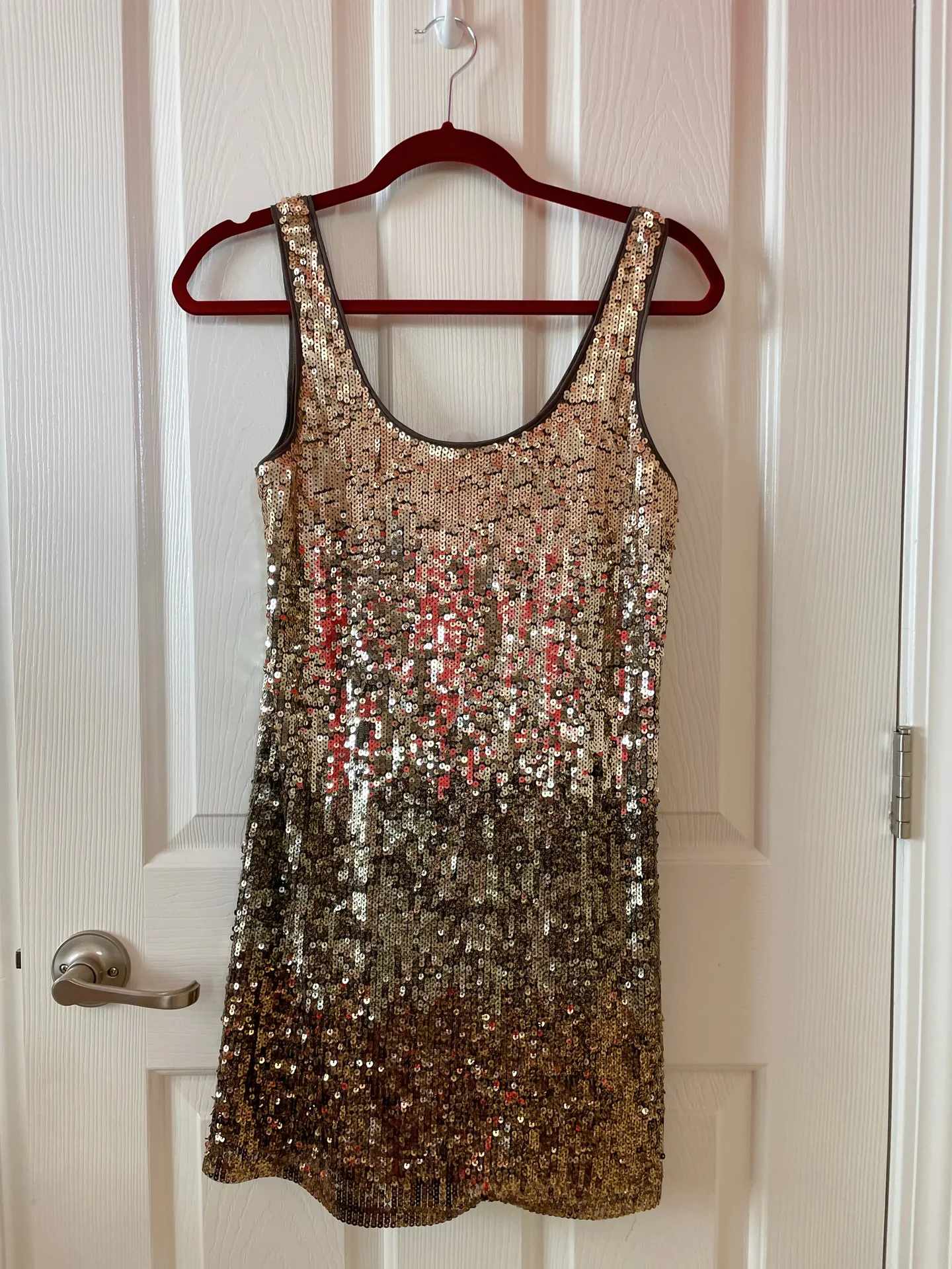 EXPRESS Gold Sequin Dress - Image 2
