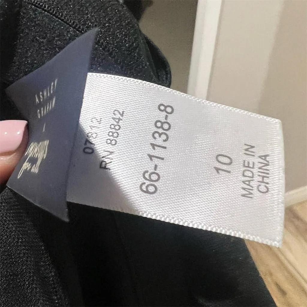 Ashley Graham Women's Black One Piece Swimsuit Size 10 Halter Lace - Image 4