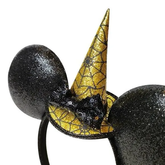 Disney Special Edition Halloween Bling Witch Hat Minnie Mouse Ears Headband - Image 2