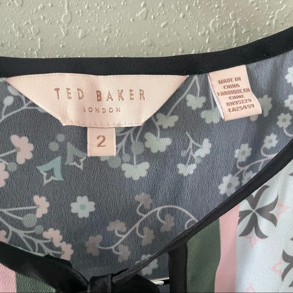 Ted Baker London Flamel Hazel Floral Necktie Tank Top - Image 11