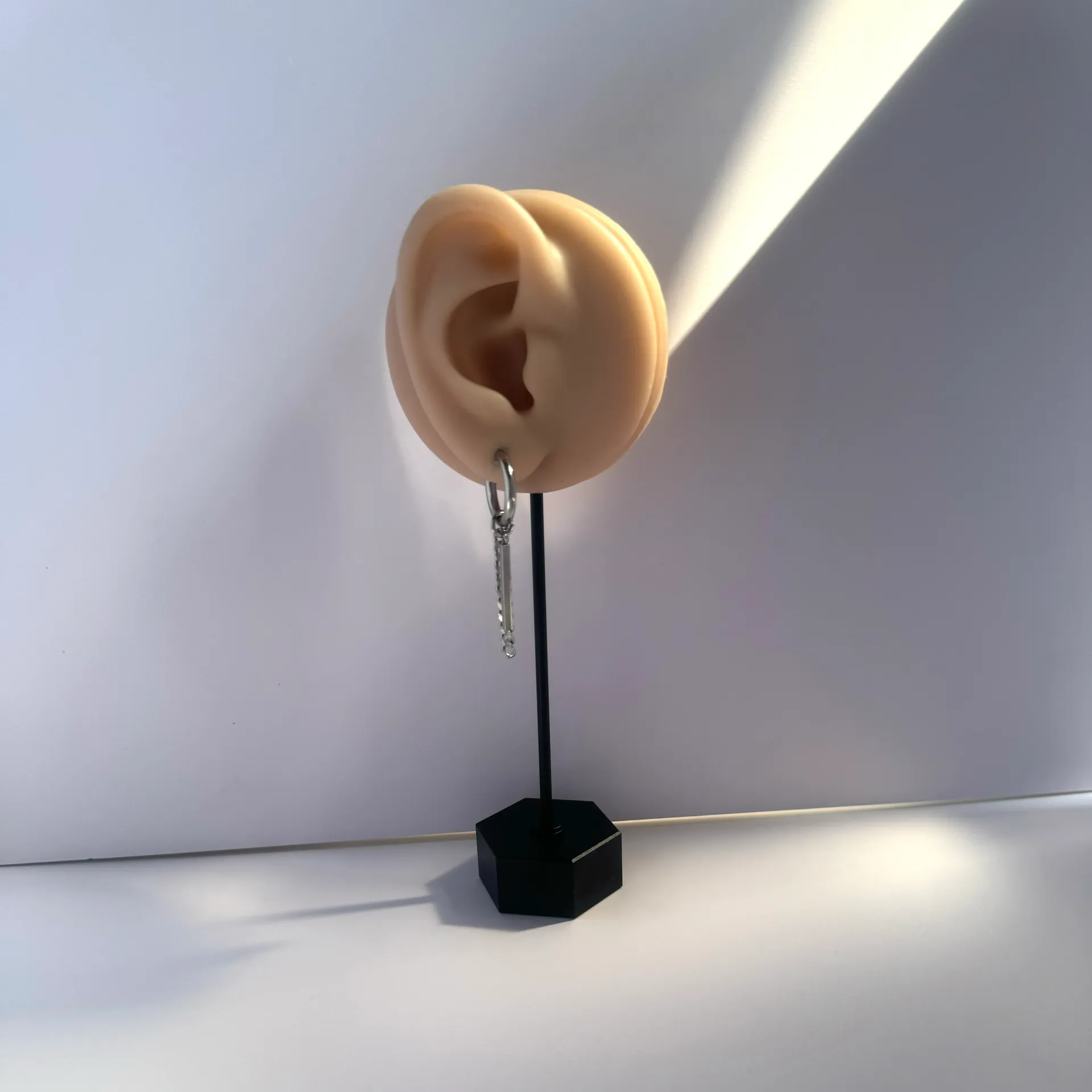 Metal Chain Dangle Drop Earrings for Men Women Punk Hip Hop Unisex Style Silver - Image 6