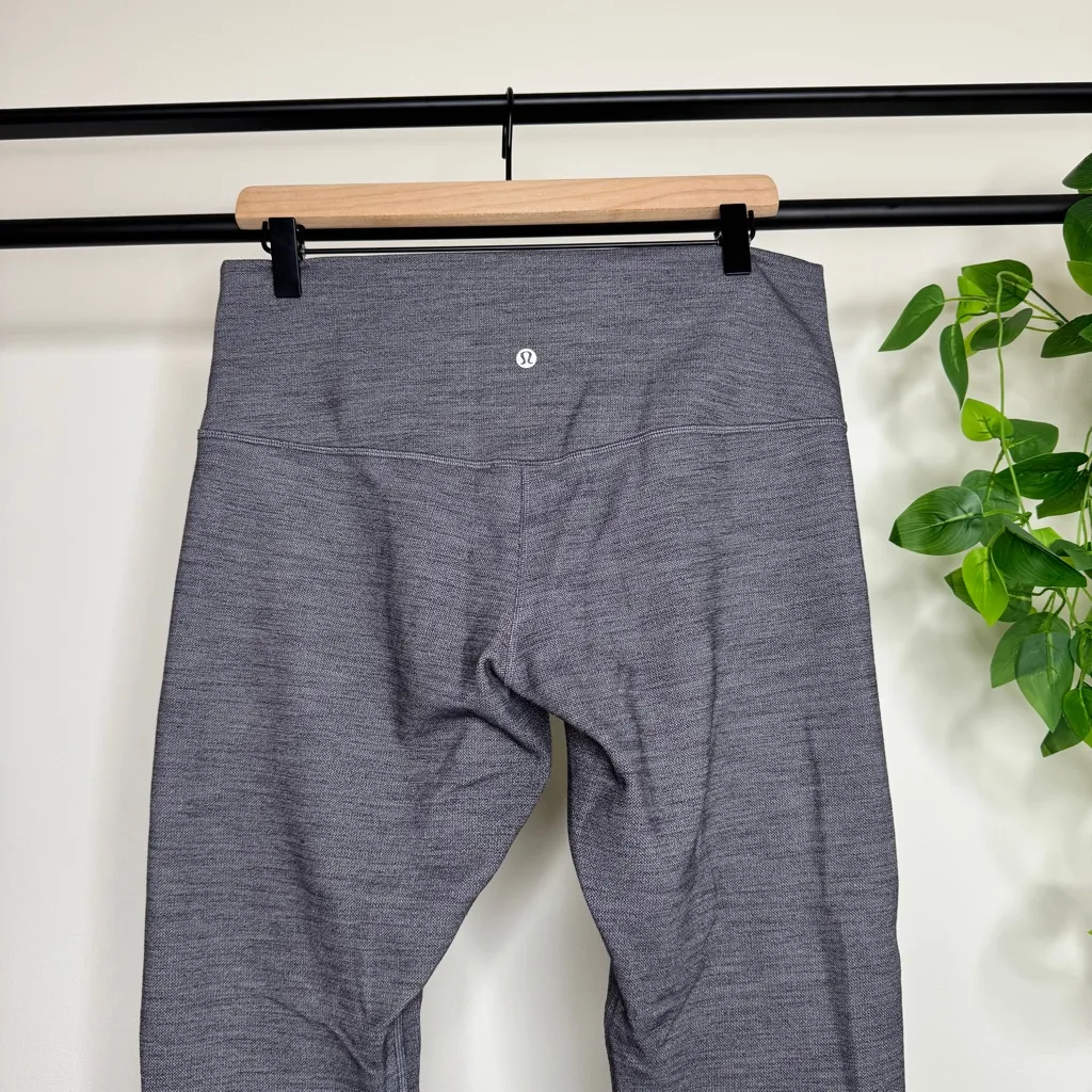 Lululemon Align Pant II 25" Mini Heathered Herringbone Heathered Black size 14 - Image 6