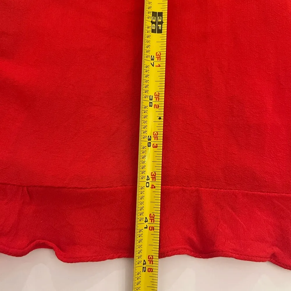 SUNDAY IN BROOKLYN by Anthropologie Red Tiered Boho Peasant Dress Size Large - Image 11