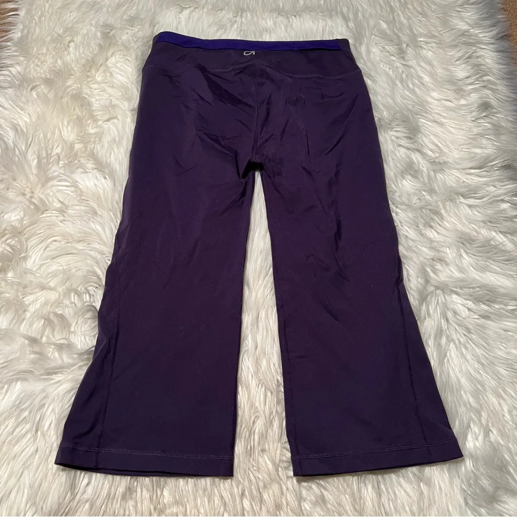 Gap Body Fit Cropped Wide Leg Legging Purple M - Image 4