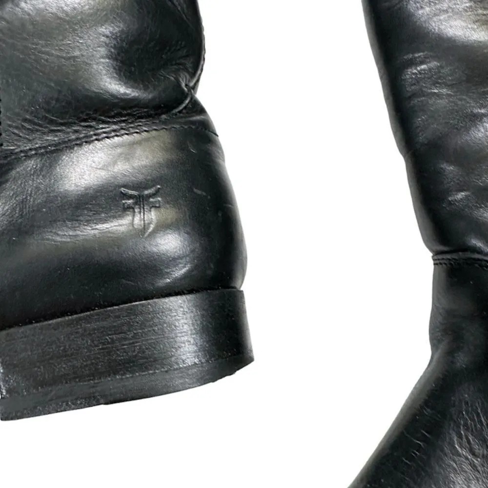 Frye Melissa Button Leather Riding Slip On Mid Calf Boots 77167 Women’s Size 6 - Image 7