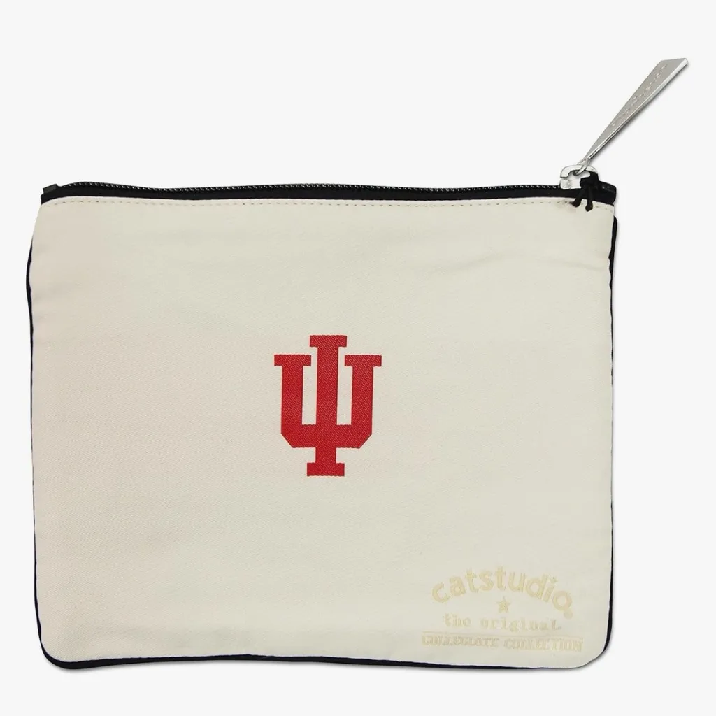 Catstudio Collegiate Indiana University Hoosiers Zipper Pouch Travel Bag NWT Wht Red - Image 2