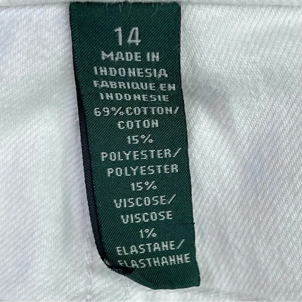 LRL Ralph Lauren Jeans Women’s 14 White Straight Leg High Rise Modern Curvy - Image 6