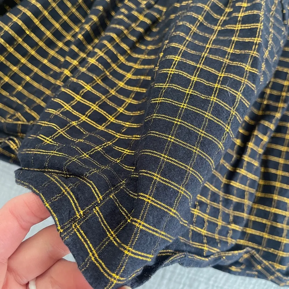 NWOT ULLA JOHNSON Midnight Navy Gold Dion Babydoll Dress 2 RARE - Image 14