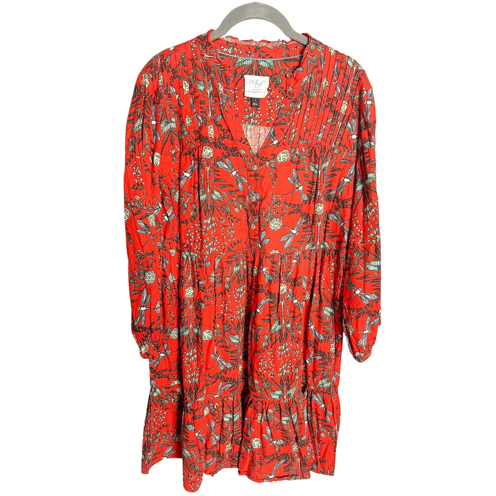 Anthropologie Kelly Louise Judd Flannel Whimsical Flannel Sleep Mini Dress Small - Image 4