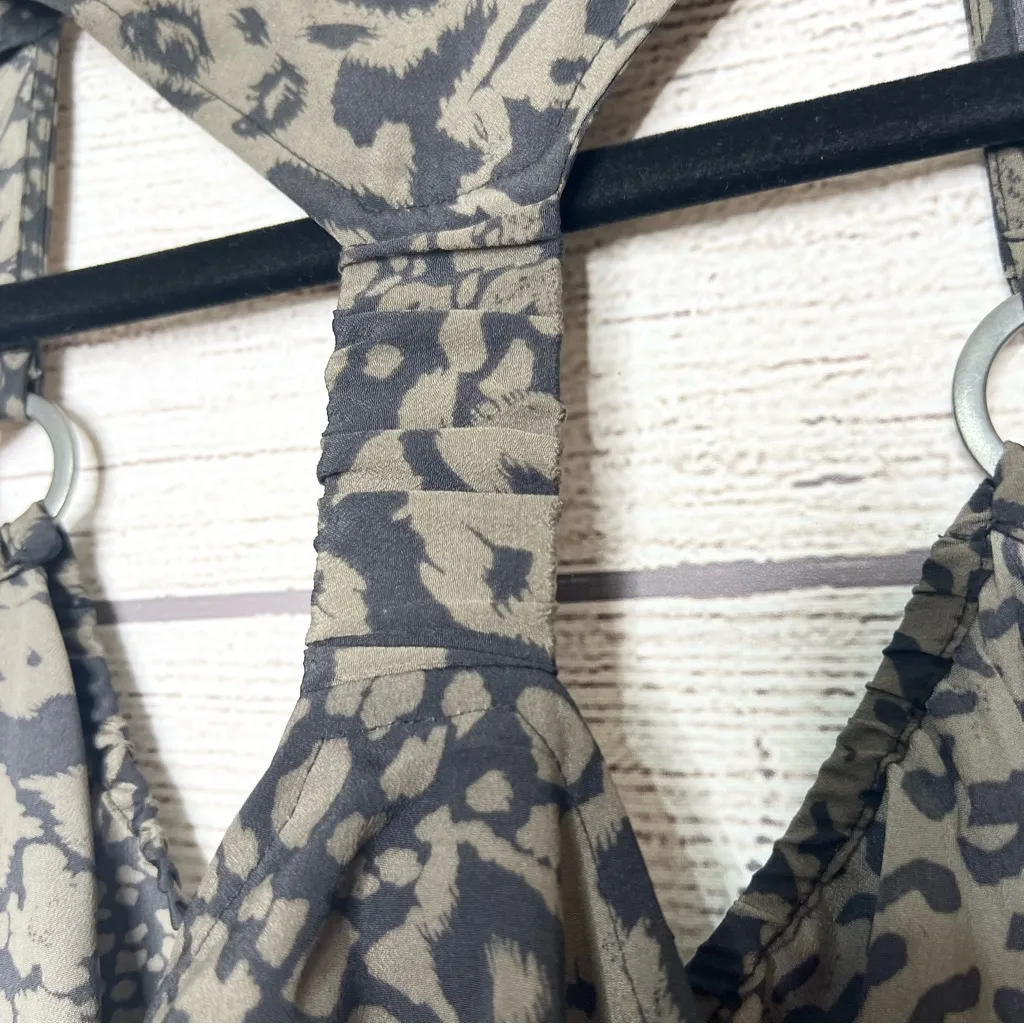 GUESS Vintage Y2K Gray & Black Leopard Animal Print Sleeveless Romper Size XS - Image 7