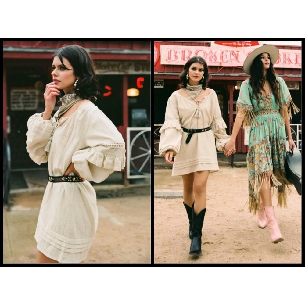 💕SPELL & THE GYPSY💕 Lola Tunic Dress ~ Biscuit M Size M - Image 3