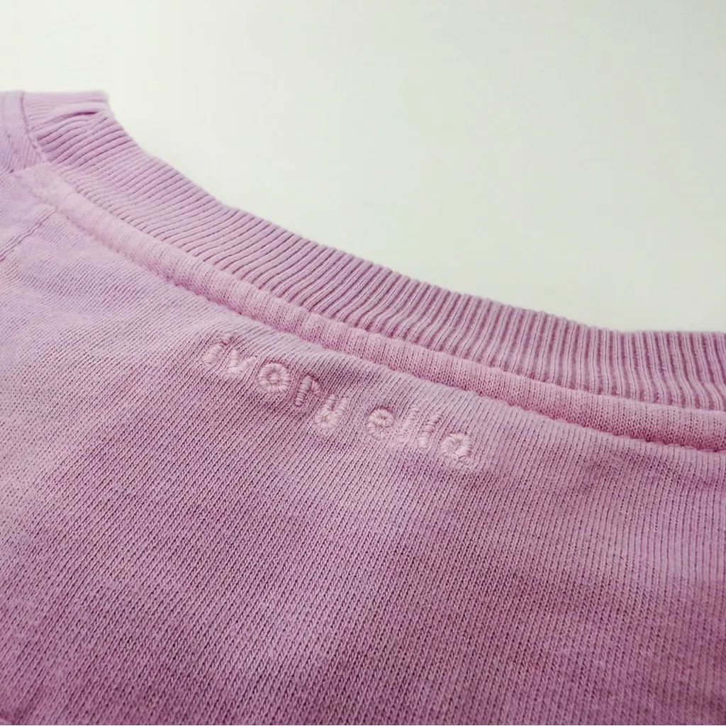 Ivory Ella Ombré Dip-Dyed Oversized Crewneck Sweatshirt in Orchid Pink and Blue - Image 5