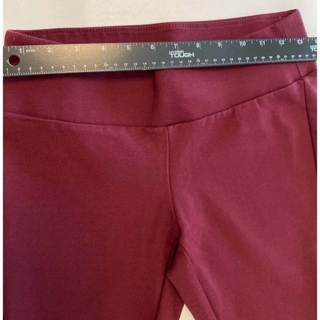 Gibson Latimer Burgundy Dress Leggings XS Rayon Blend - Image 6
