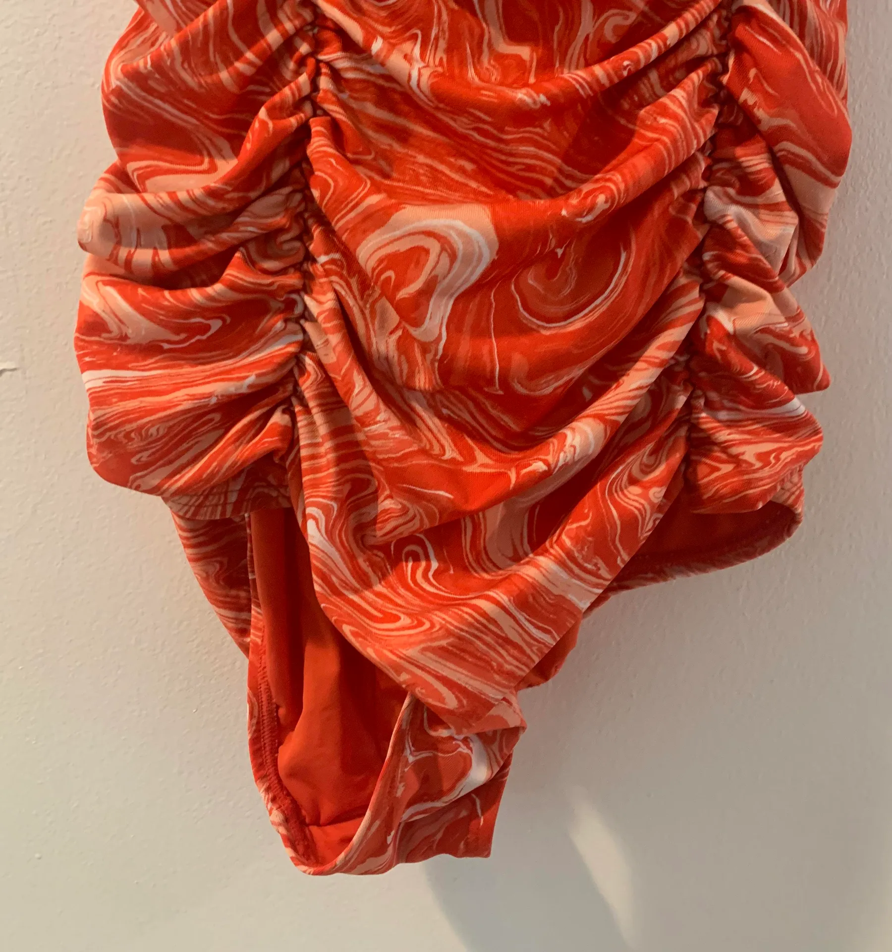 Michael Kors Orange Marble Printed One Piece - Image 5