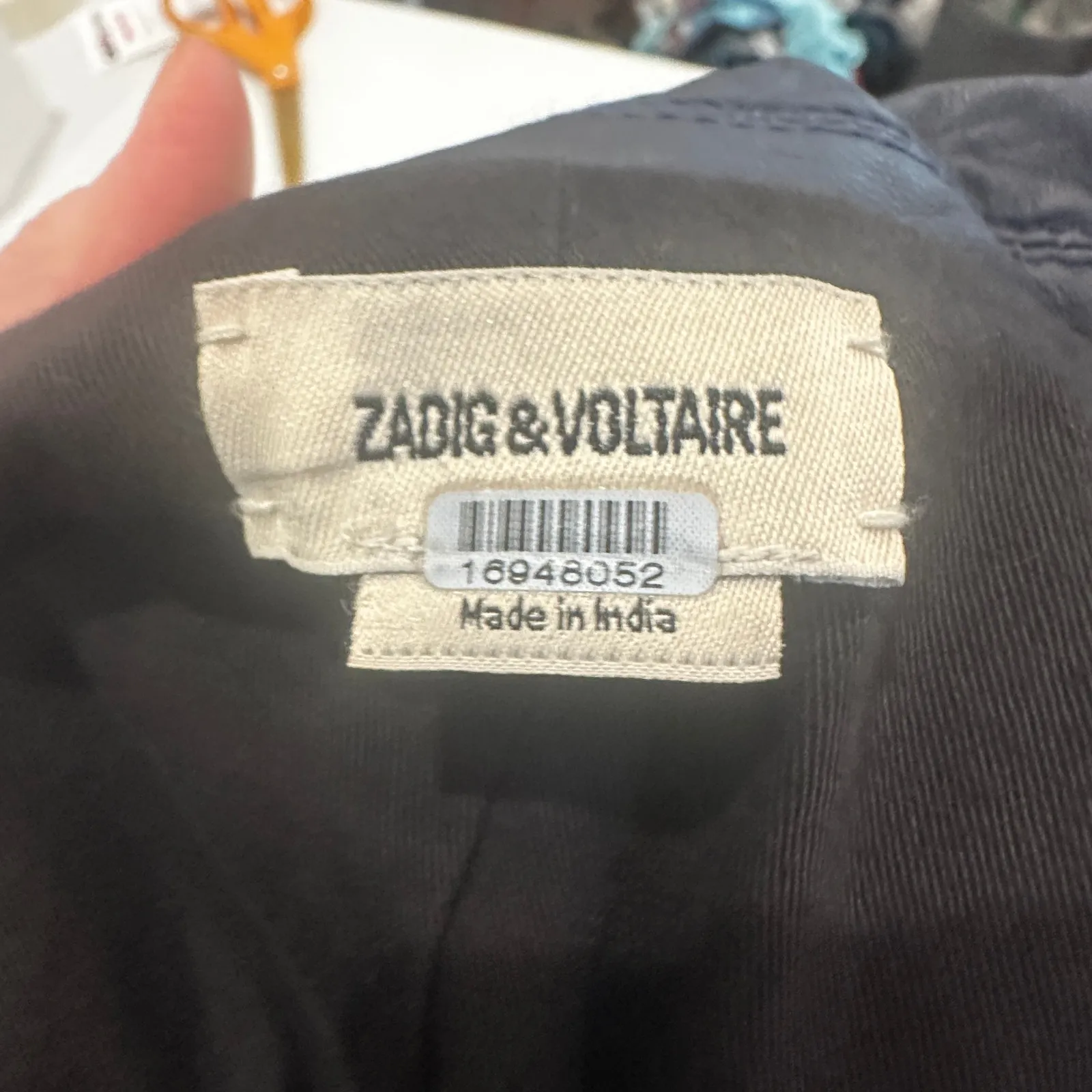 Zadig & Voltaire Blue Real Leather Jacket MEDIUM Cropped Lambskin Designer $800 - Image 11