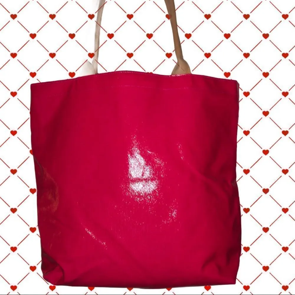 Victoria’s Secret red vinyl tote - Image 4