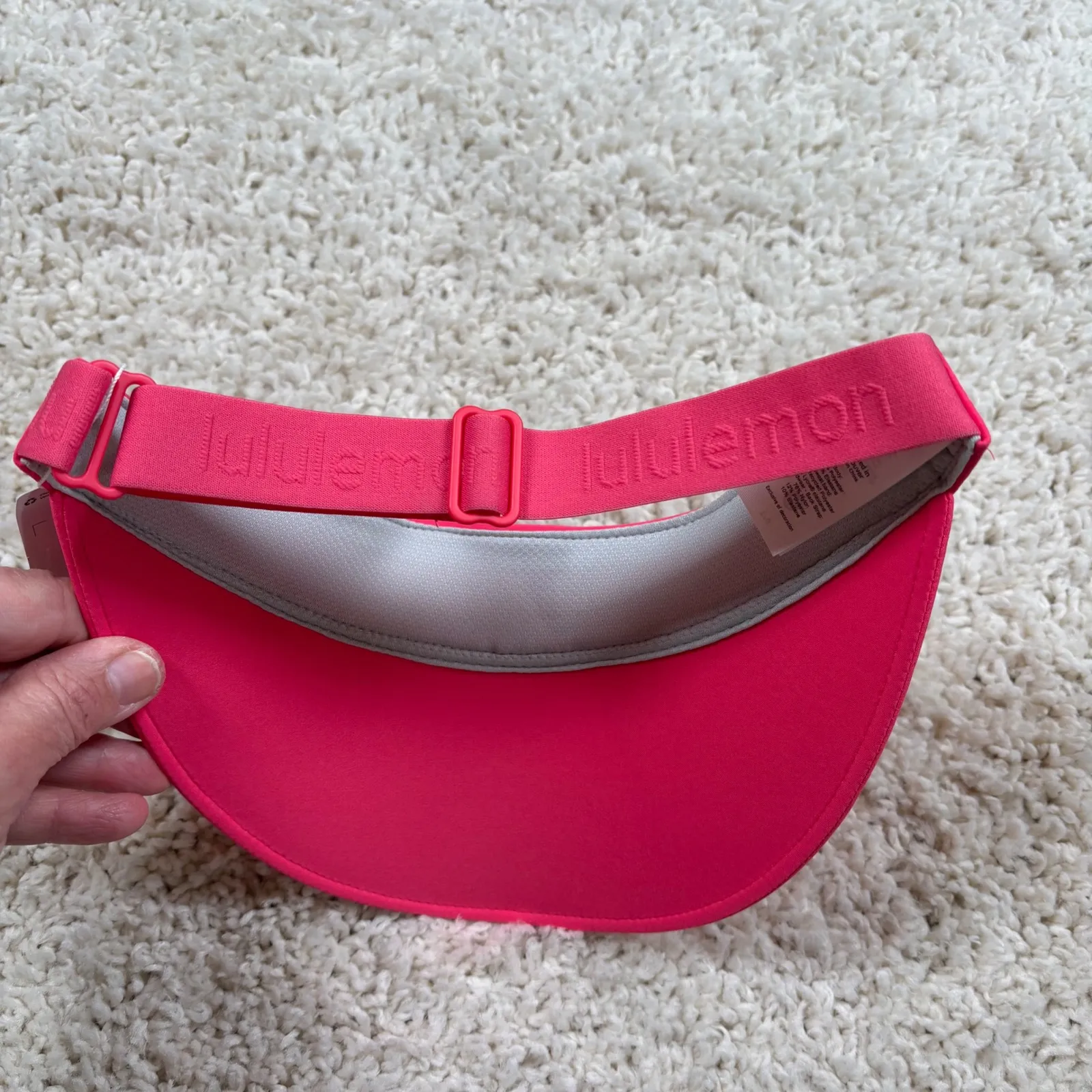 Lululemon Swift Run Visor Pink Athletic Cap Adjustable Strap NEW - Image 4