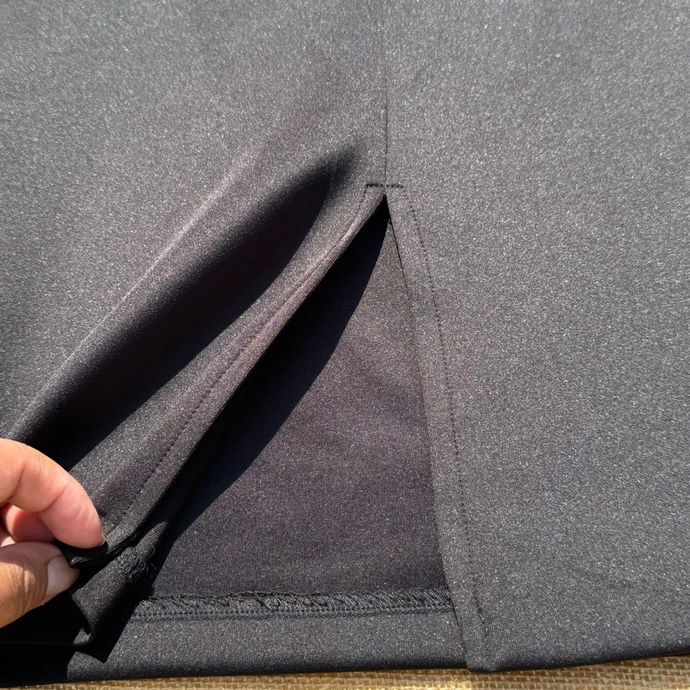 ALEXIA ADMOR Black Scuba Midi Sheath Dress Business Dressy XS - Image 10