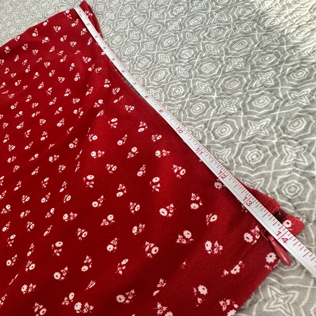 New! BODEN Bias Red Floral Crepe Mini Skirt NWT Size 6 - Image 10