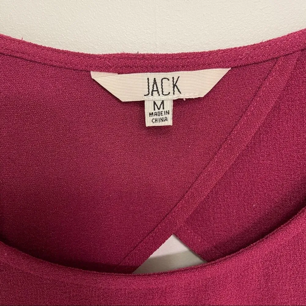 JACK BY BB DAKOTA Maroon Cutout Back Dress Shift Mini Cocktail Size Medium - Image 8