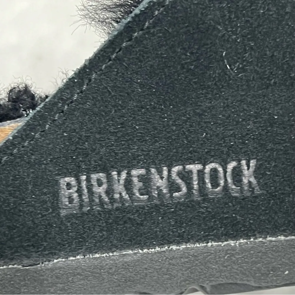 Arizona Fur Shearling Suede Leather Black Sandals EU 38 - Image 7