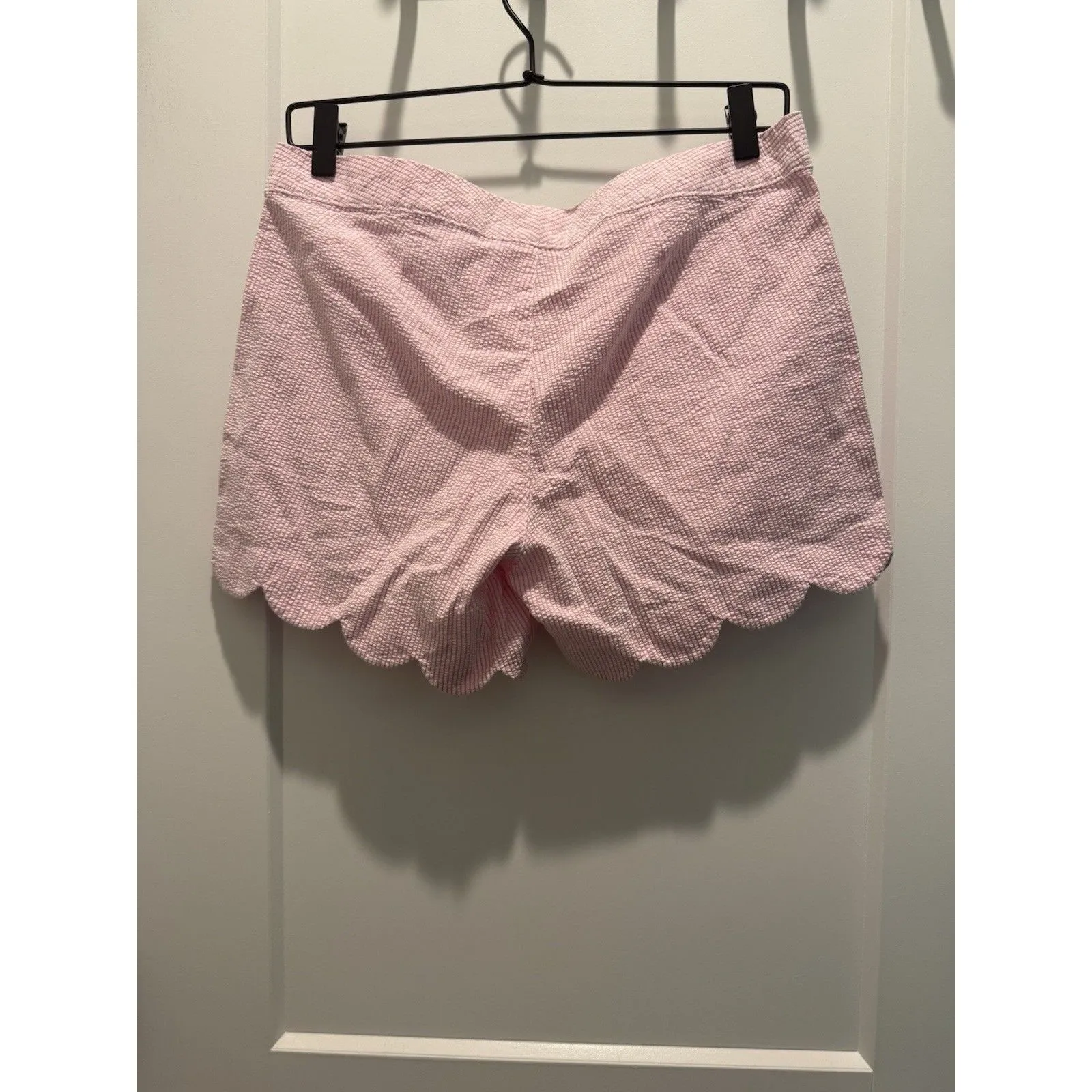 Lilly Pulitzer Buttercup Shorts Pink Stripe Seersucker Scallop Hemp Pink Size 4 - Image 2