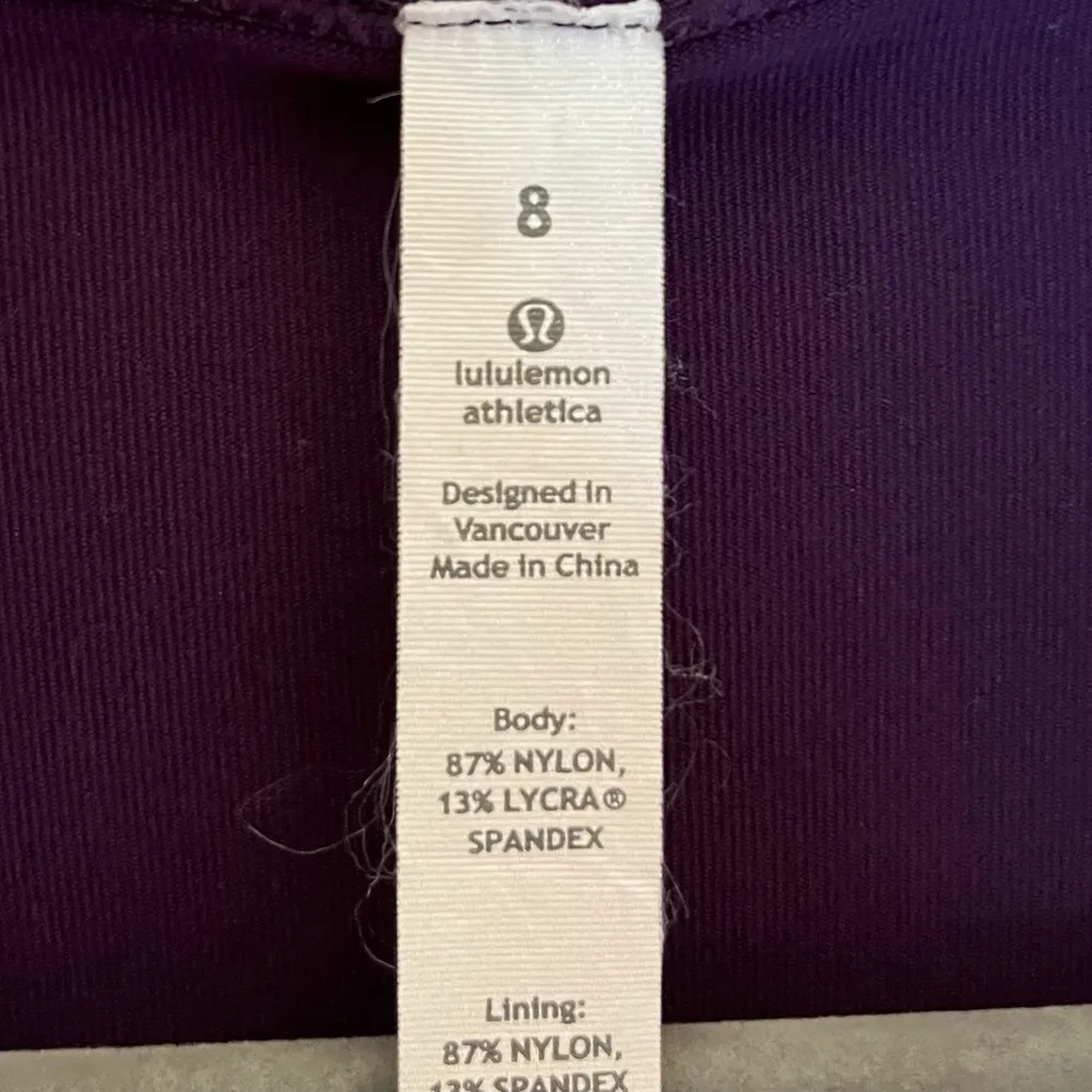 Lululemon Origami Jacket Full Zip Plum Purple Luon Jacket Sz 8 EUC RARE HTF - Image 8