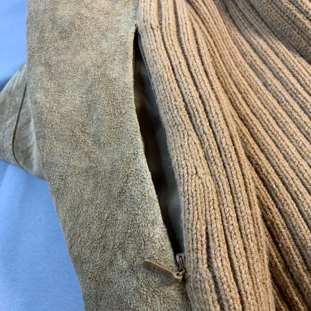 Vintage Women’s Eddie Bauer Seattle Suede Washable Tan Leather Jacket SZ XL 70s - Image 6