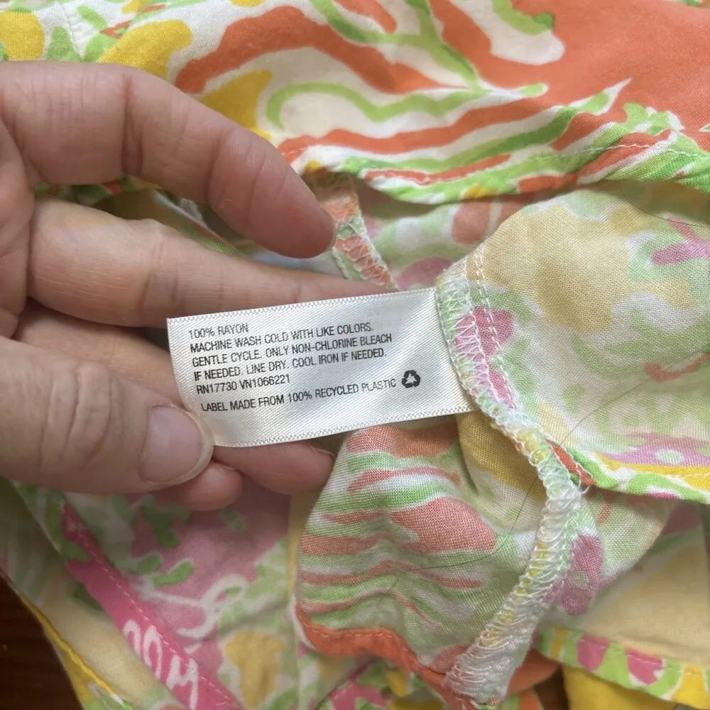 Lilly Pulitzer for Target Challis Romper Happy Place Size Medium Spring Summer - Image 6