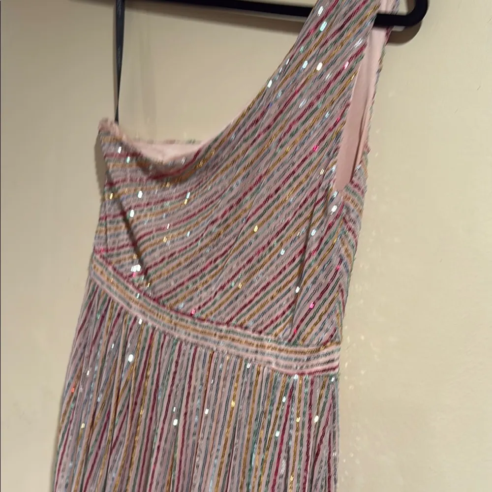 Elegant One-Shoulder Sequin Dress by Shelli Segal LAUNDRY Size 10. NWOT - Image 8