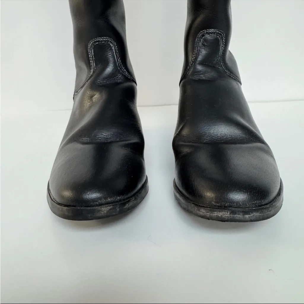 Treadstone Equestrian Riding Boots 7.5 Slim Field Black Leather Tall English - Image 3