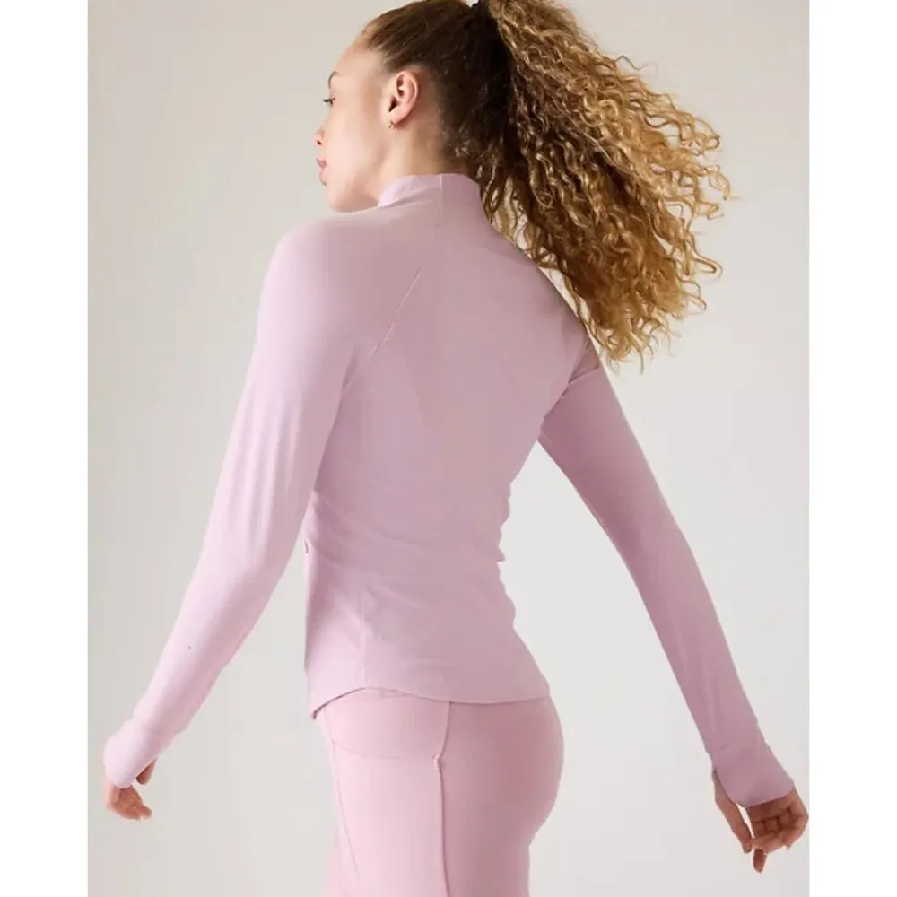 New Athleta 1X Salutation Jacket Begonia Pink Plus Size 1X - Image 2