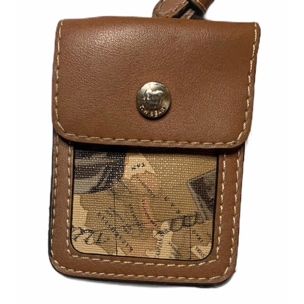 Teenie Weenie Gold Teddy Bear Brown Map Print Adjustable Strap Handbag Purse - Image 3