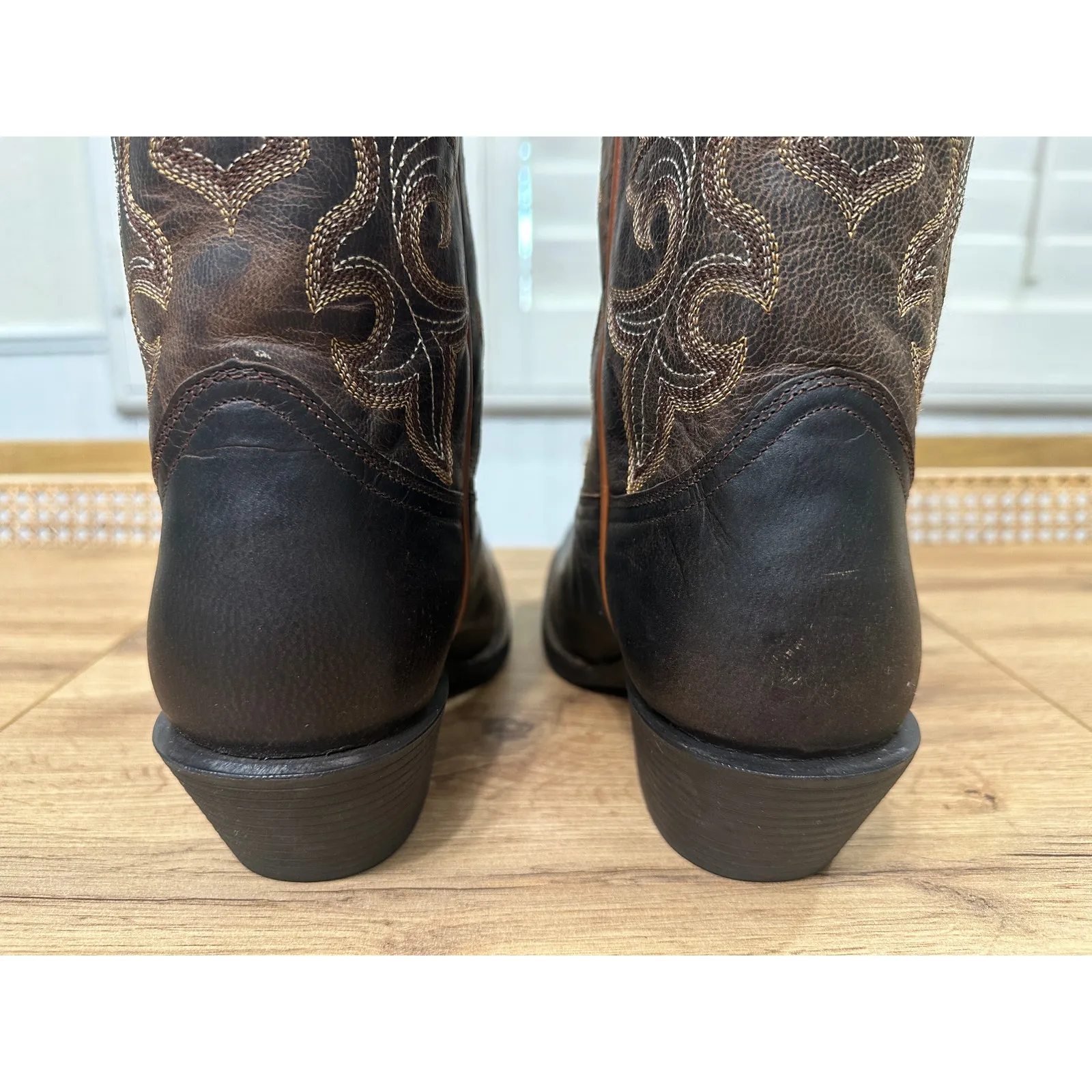 Shyanne  Women's Jesse Performance Western Boots Brown Leather 8 NWOT Square Toe - Image 14