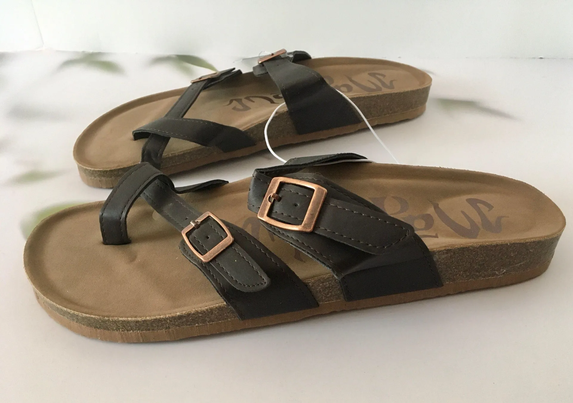 Dark Brown Sandals, Size 11 - Image 2
