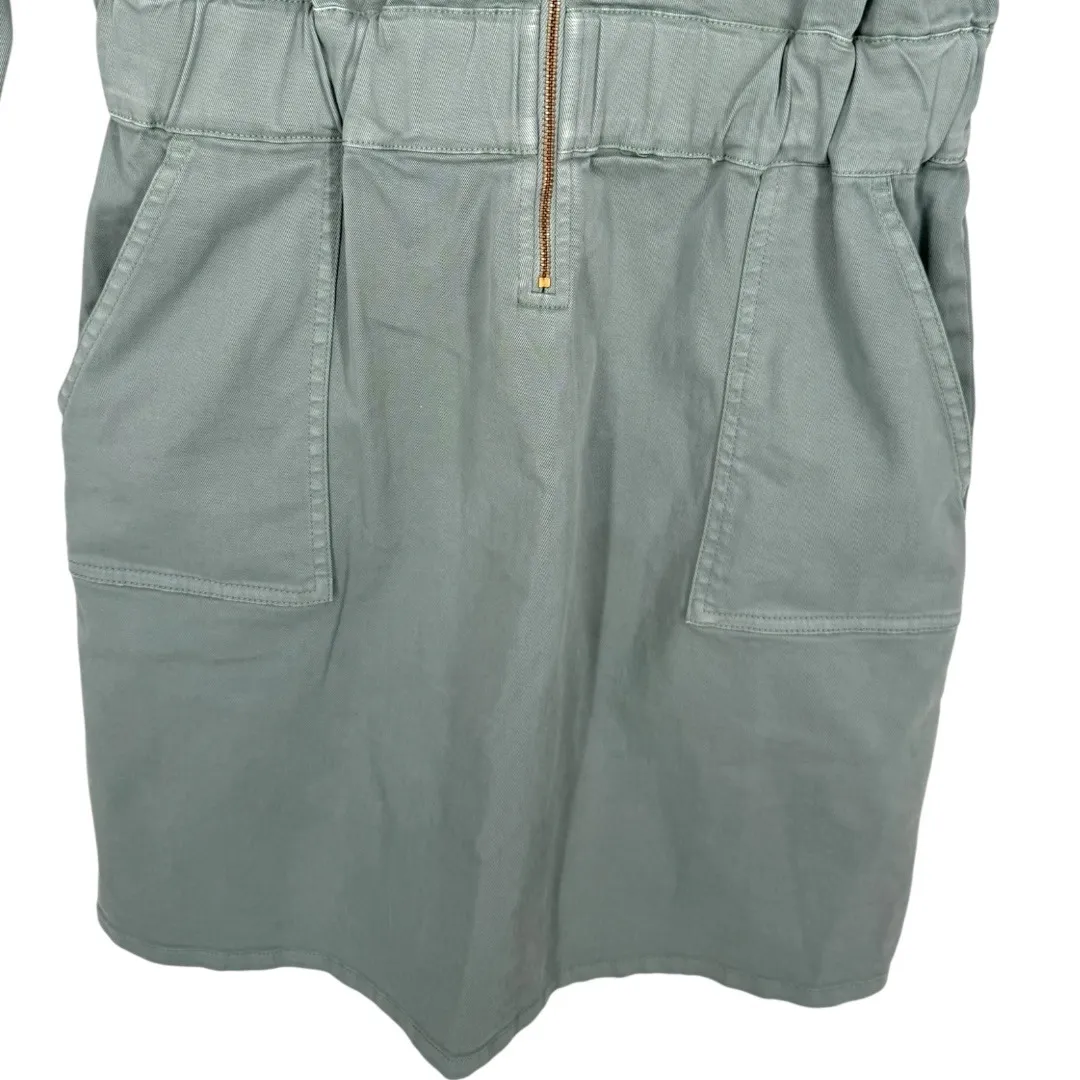 J.Crew Women's Long Sleeve Zip Front Chino Dress‎ Green Size 0 Utility Preppy - Image 8