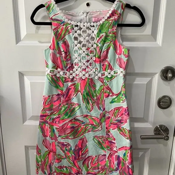 Lilly Pulitzer In The Vias Rosie Shift Dress, Pink, Green, Blue, Size 0 -  $75 - From Melissa