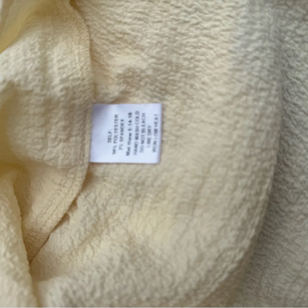 Promesa Romantic Blouse Top Womens Size Medium Puff Sleeve Cream Off White Fairy - Image 9