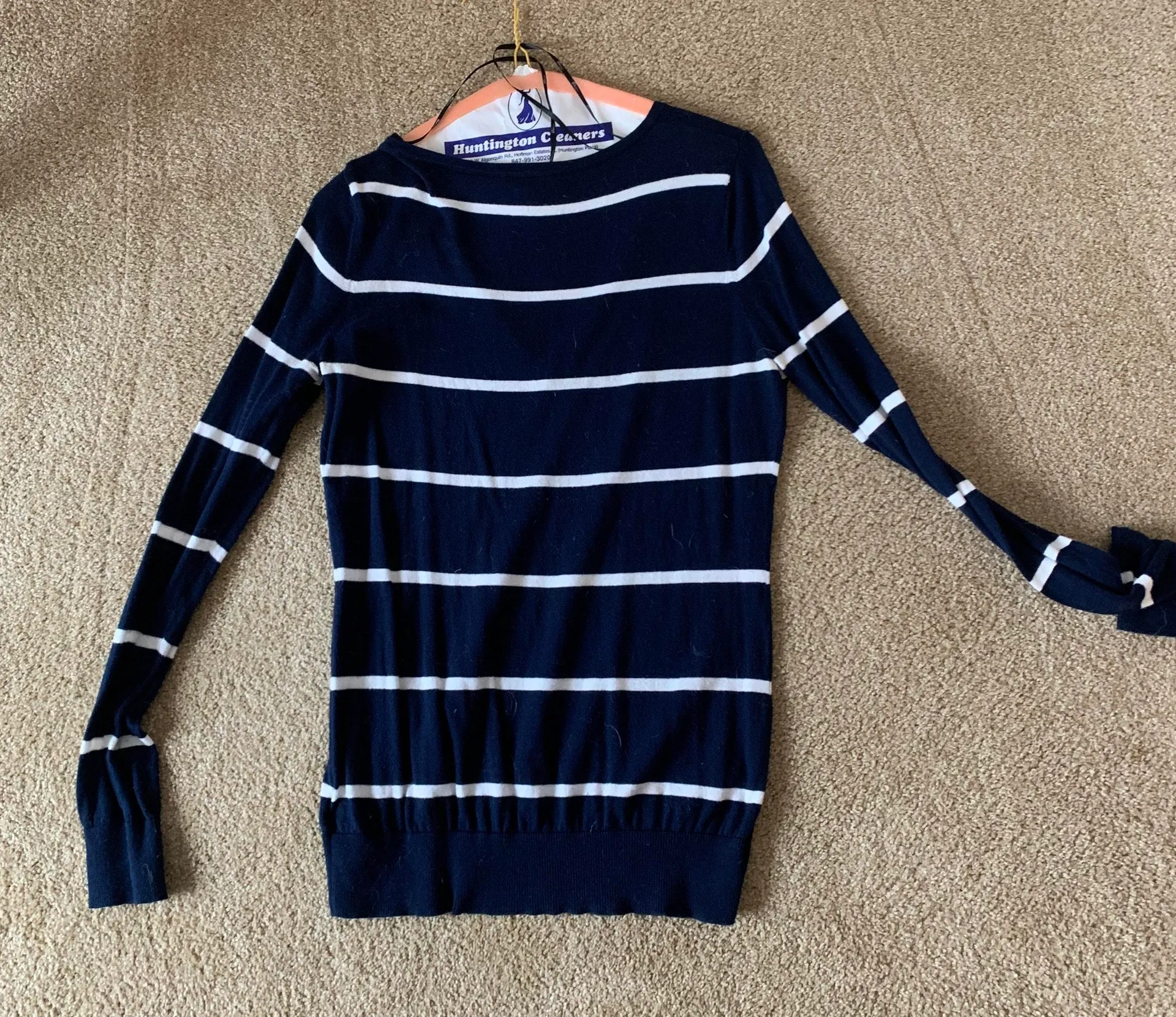 Striped V-Neck Sweater - Image 2