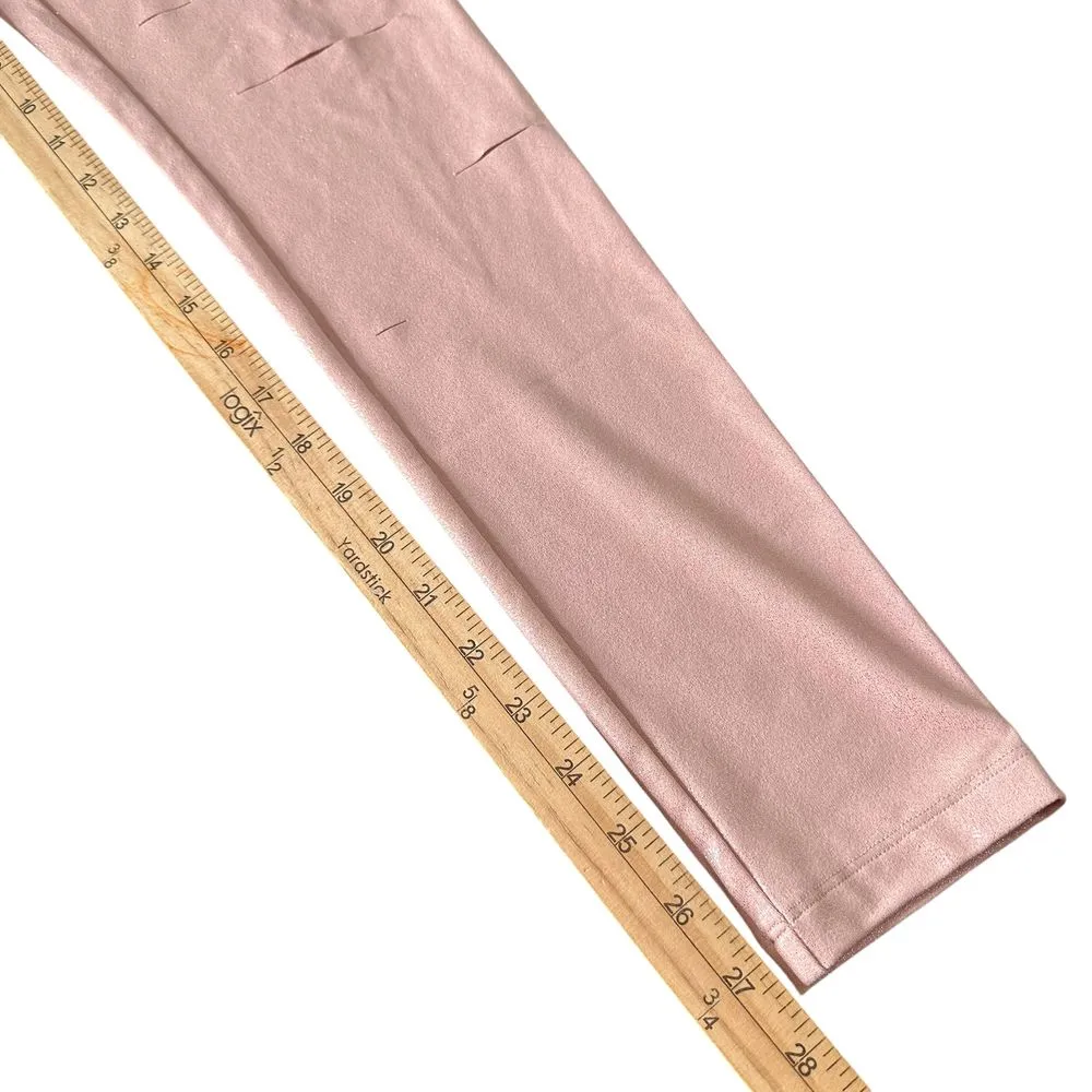 Victoria's Secret Cut Out Sparkly Leggings Pink Size XS High‎ Waisted Metallic - Image 12