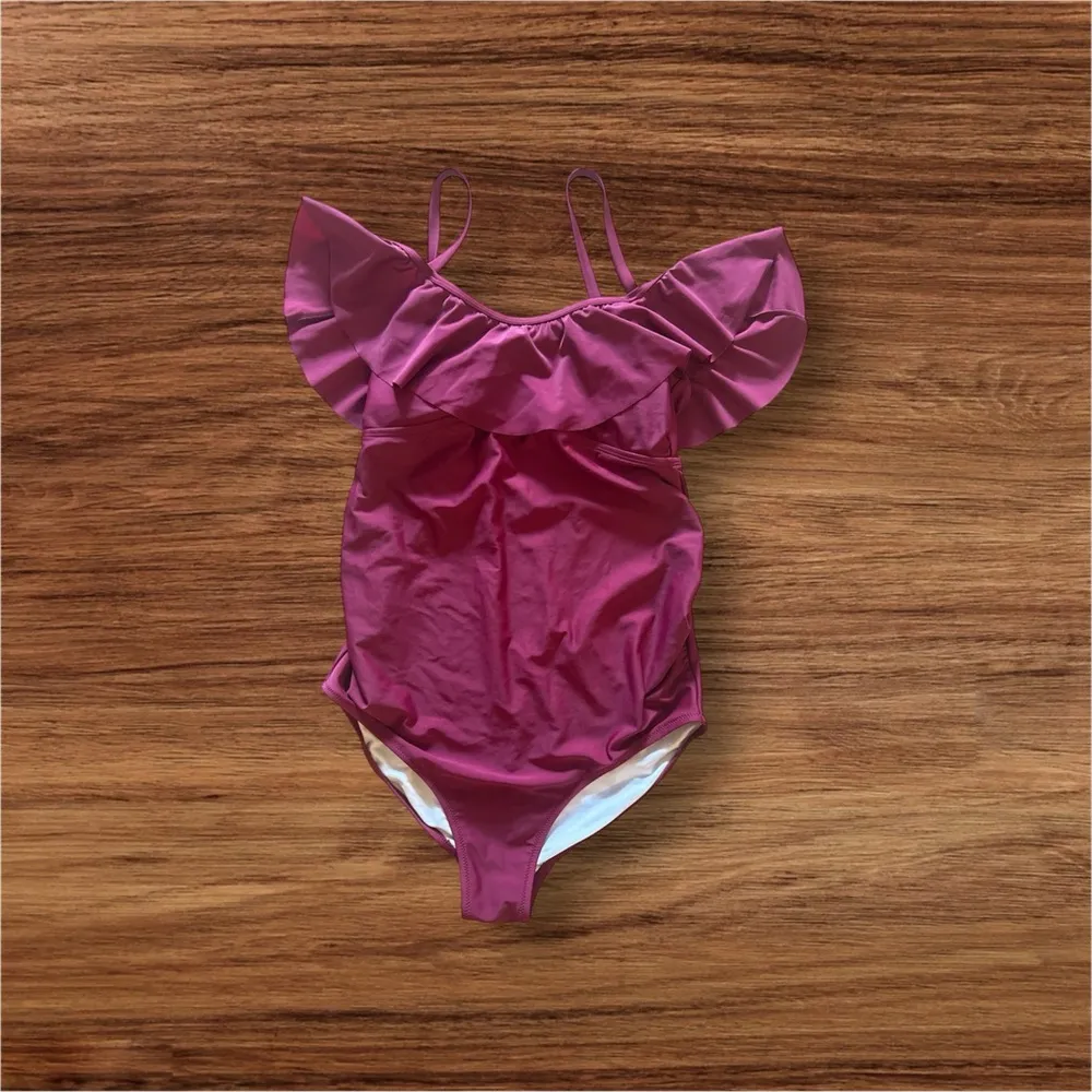 Women's One Piece Maternity Swimsuit size small P purple - Image 4