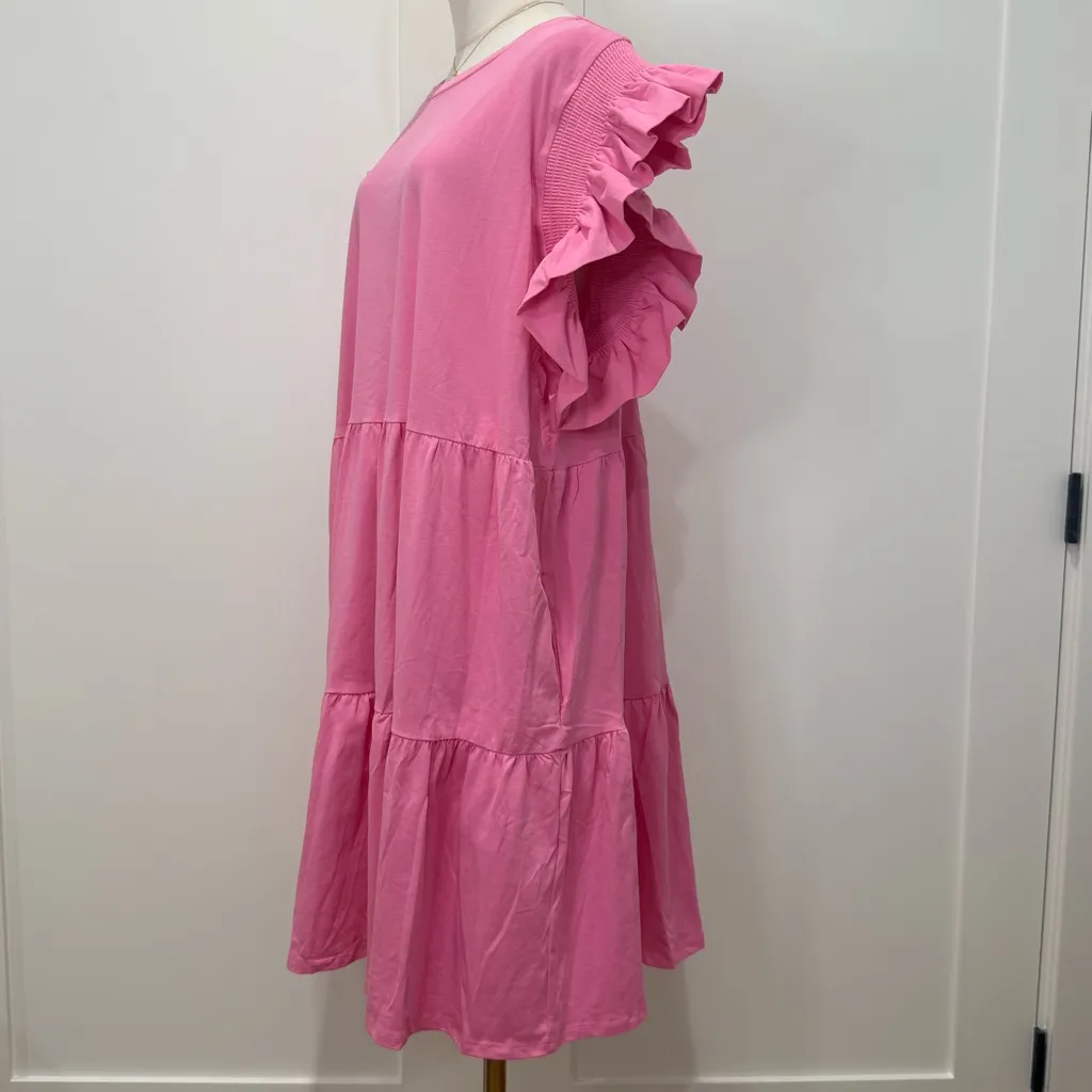 NWT English Factory Knit Ruffled Mini Dress 3X Pink Coquette Girly Valentines - Image 8